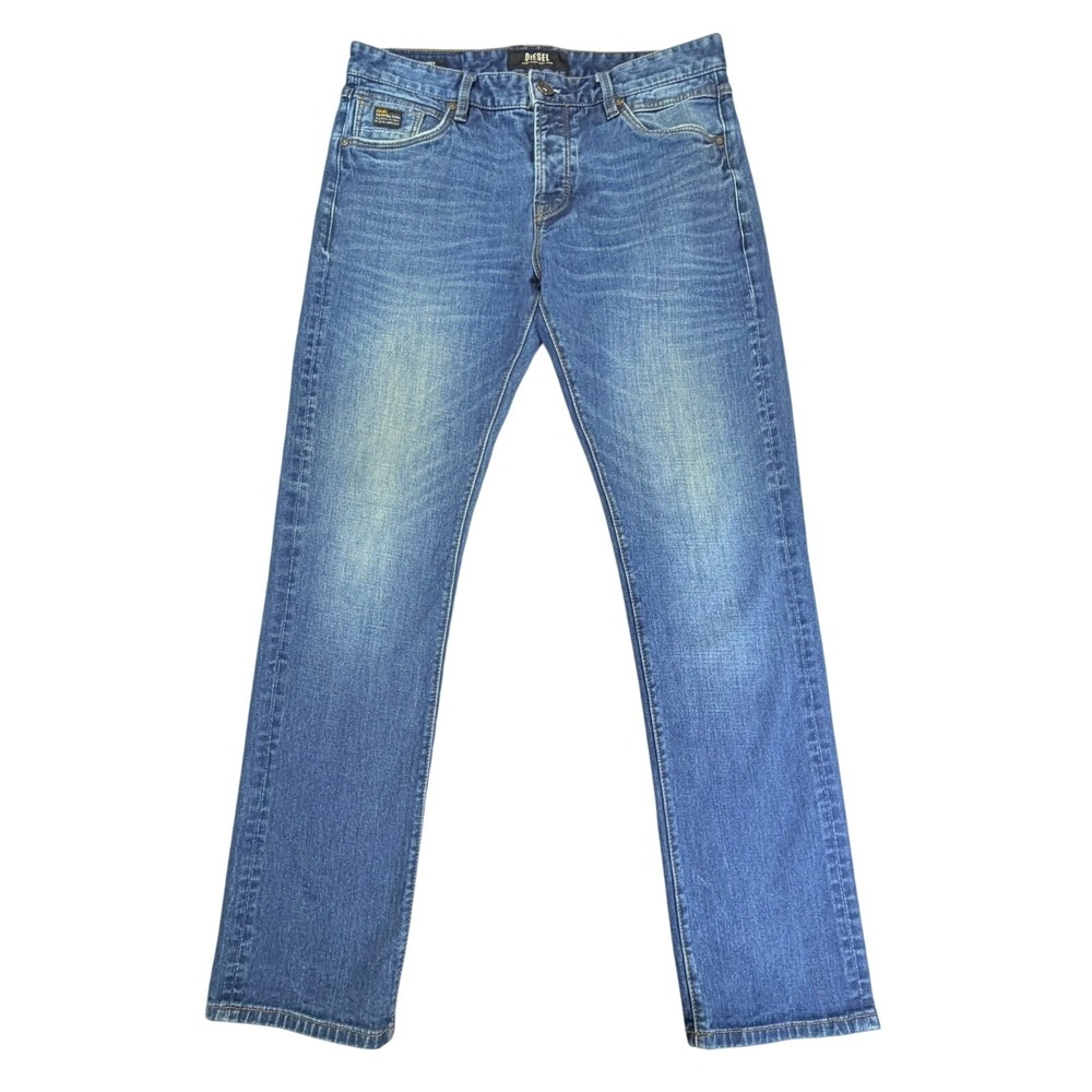 Diesel Jeans Men 32 Blue Tapered True Selvedge Denim Ring Spun Button Fly